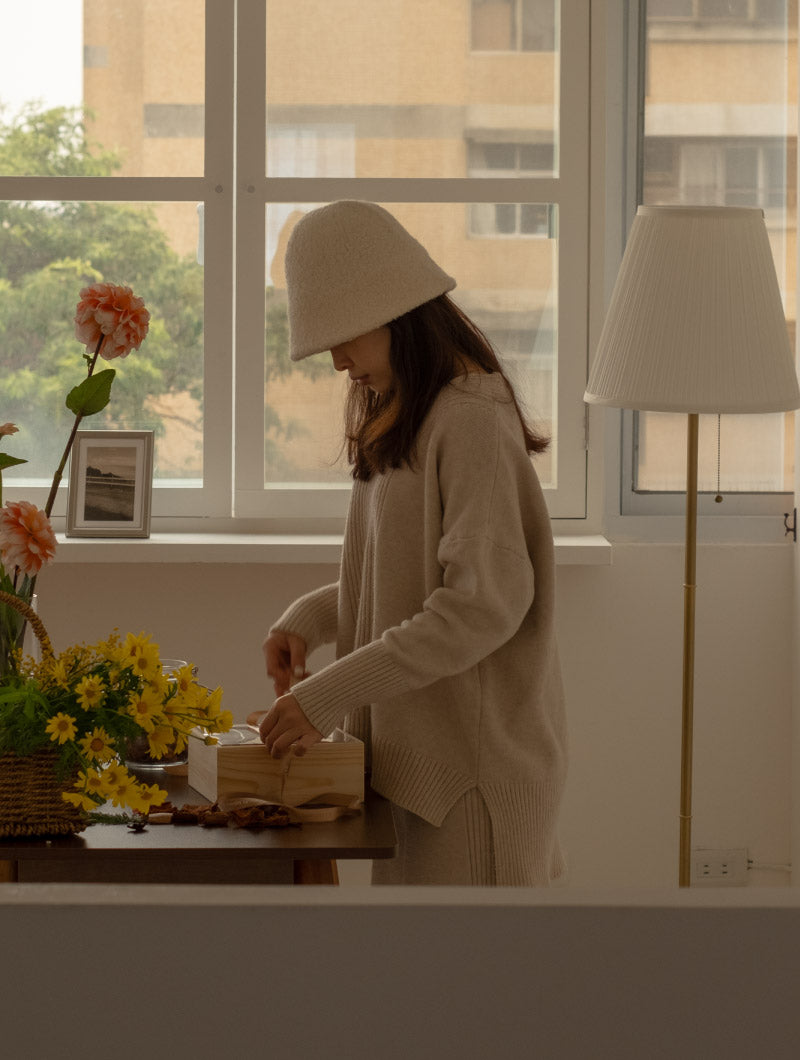 情人節限定品 【 It's Sat x Her mind me. 】手工水泥香氛蠟燭 美拉德風永生花盒