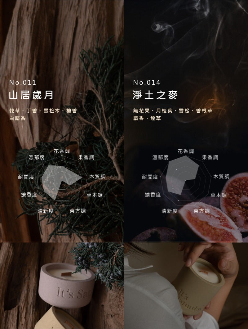 【 限量 1111 優惠組合 】木質與沐浴系列 小蠟燭雙入組