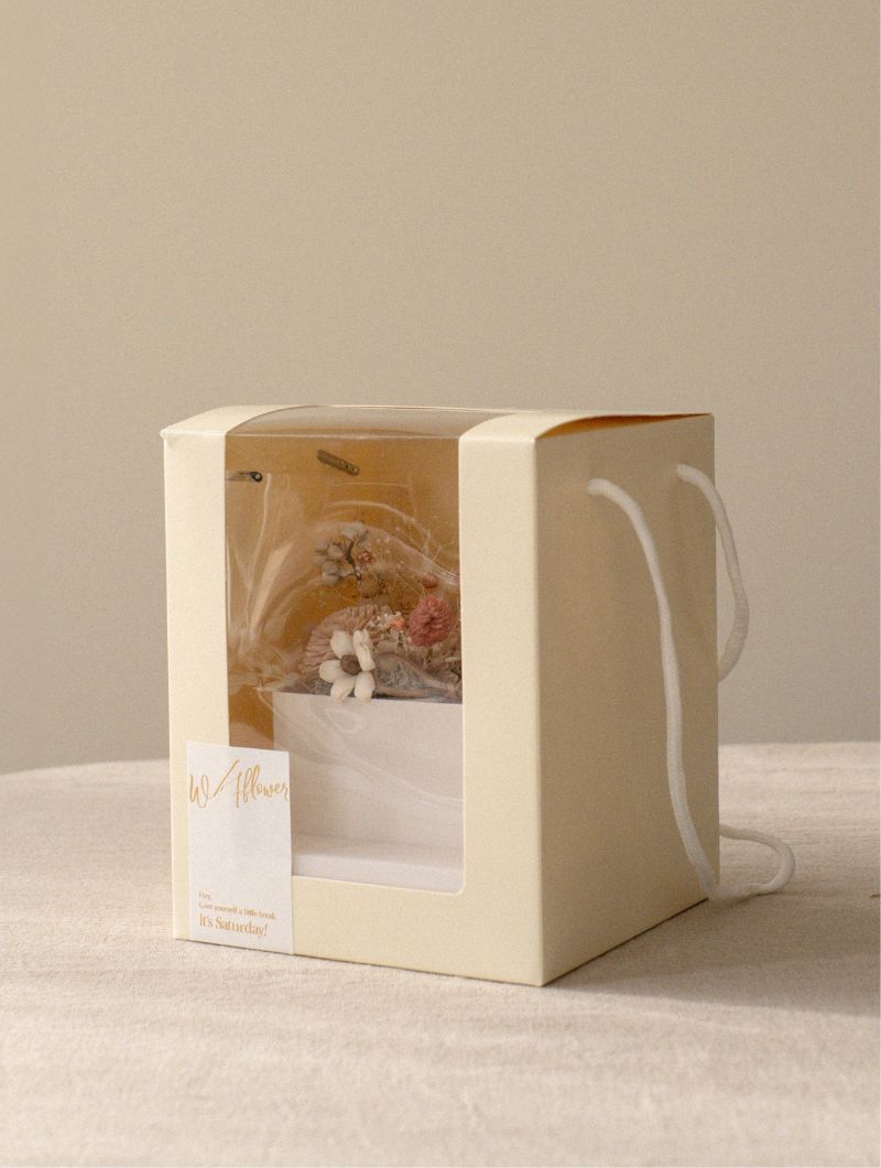 七夕情人節限定品 【 It's Sat x 浪花聯名款 】桌花擴香組 x 手工水泥杯