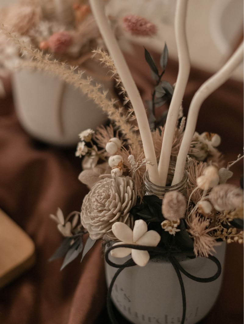 七夕情人節限定品 【 It's Sat x 浪花聯名款 】桌花擴香組 x 手工水泥杯