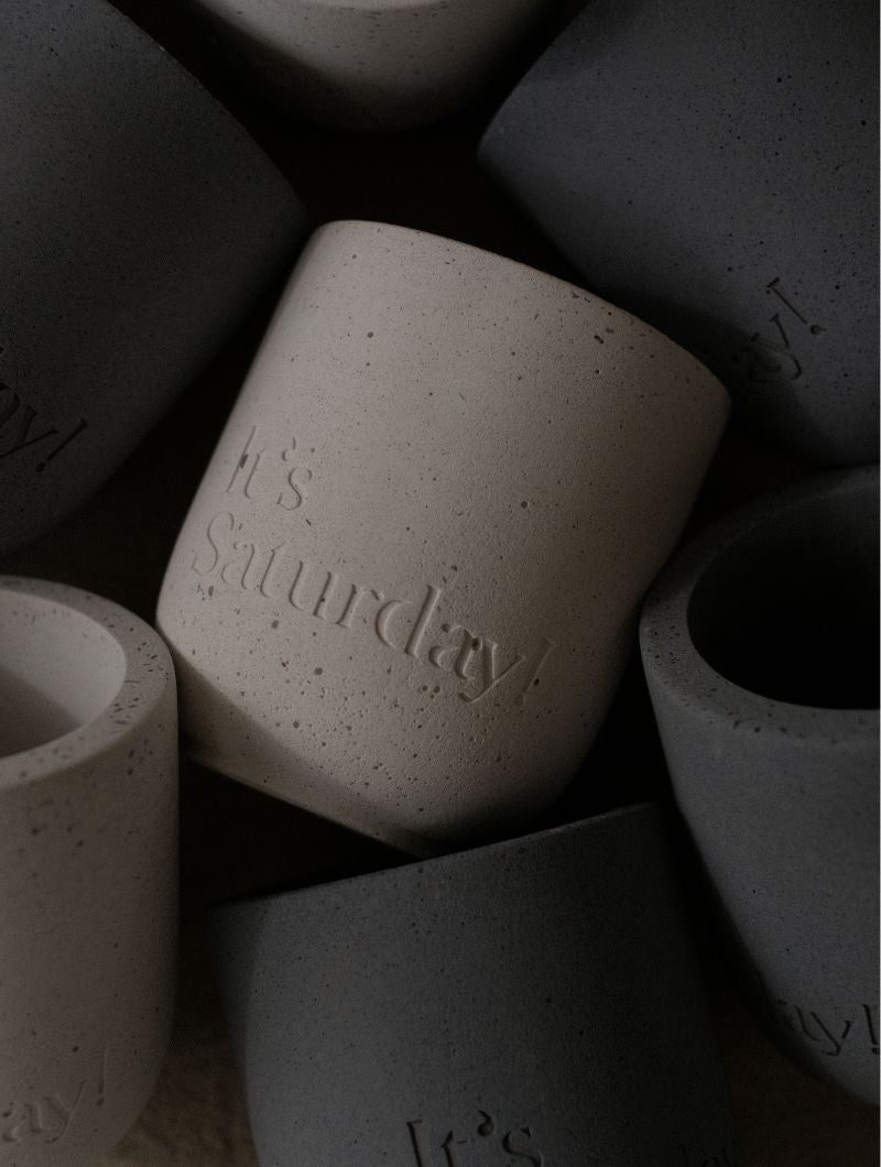 七夕情人節限定品 【 It's Sat x 浪花聯名款 】桌花擴香組 x 手工水泥杯